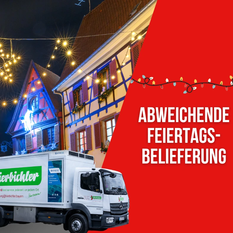 Hinweis: abweichende Feiertagsbelieferung Liefertage Dezember und Januar