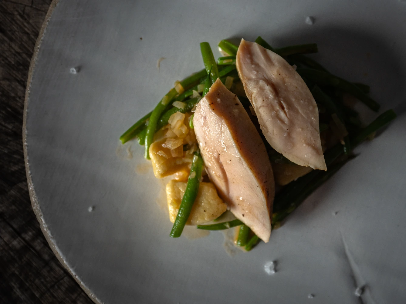 leckeres Huhn auf Kartoffelnocken und Bärlauch - created by Andi Schweiger